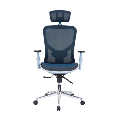 High Back Executive Mesh Office Chair With Arms, Headrest And Lumbar Support , Black