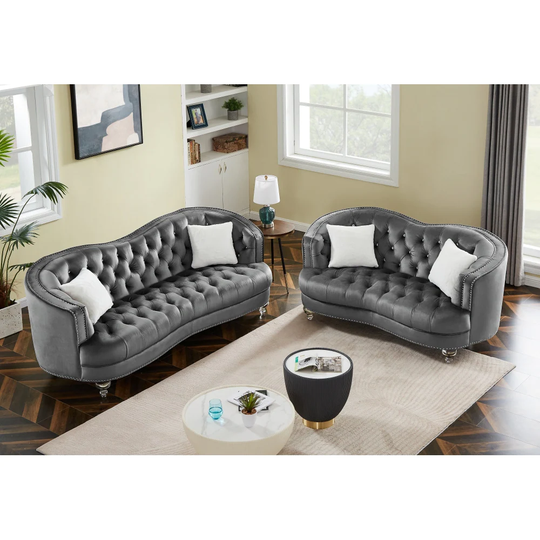 Modern Upholstery Sofa with Luxury Crystal Feet