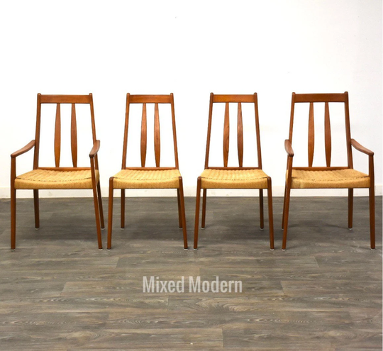 Danish Modem Teak Dining Chairs - Set Of 4