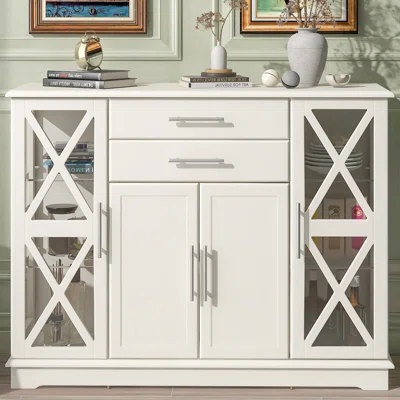 Wegford 47.2'' Wide 2 Drawer Server