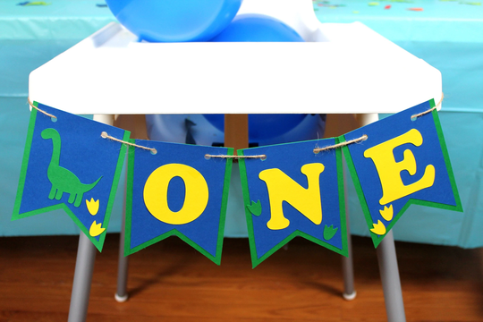 Dinosaur High Chair Banner, Dinosaur Birthday, Dino Birthday Decor, Boy Banner