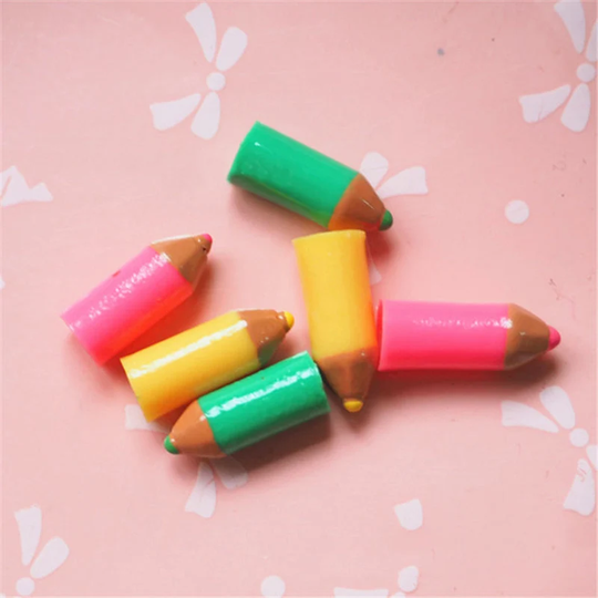 30Pcs Pencil Resin Crafts Accessories Soft Clay Handcrafts Diy Sewing Decoration Art For Bow Clothes