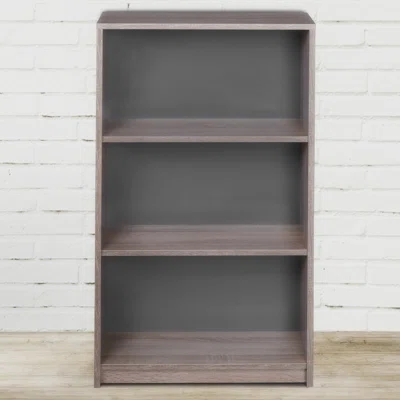 Niche Lux Home 3 Tier Open Shelf Wood Bookcase- Latte