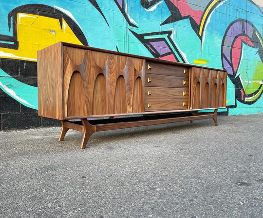 8Ft Brasilia Style Credenza Sideboard