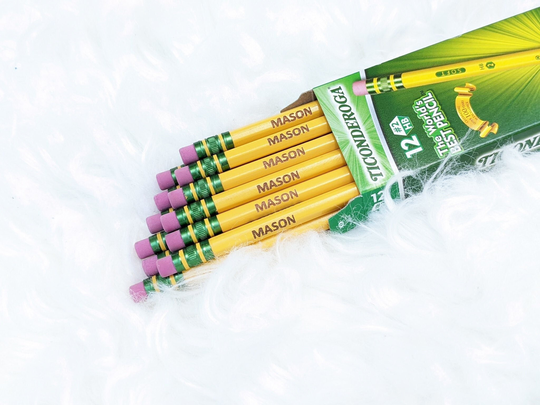 Personalized Ticonderoga Pencils, Back To School Engraved Wooden Pencil Gift Set Customized Pencils Set, Name