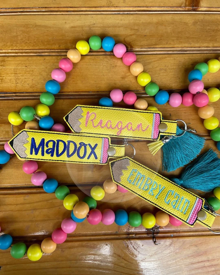 Pencil Backpack Tag, Backpack Tags, Personalized Name Tag, Monogrammed Backpack Tags, Lunchbox Tags, School Tag