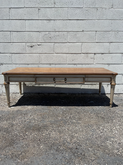 Antique Coffee Table Cocktail French Provincial Shabby Chic Country Cottage Coastal Vintage Storage Wood Accent Drawer Custom Paint Avail