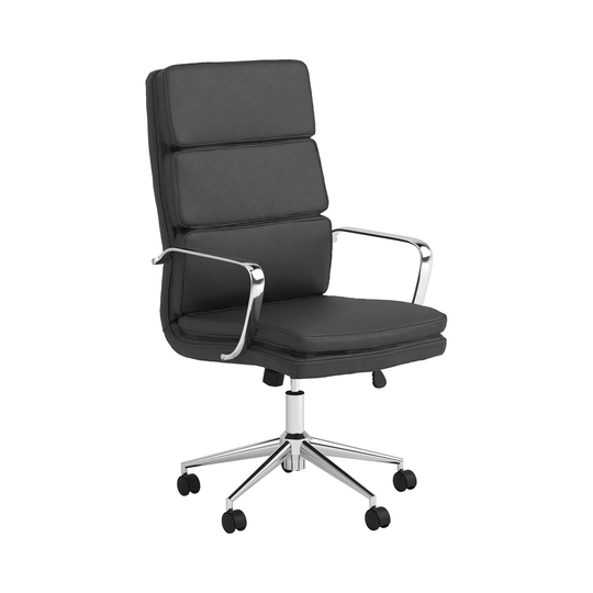 High Back Upholstered Office Chair in Black