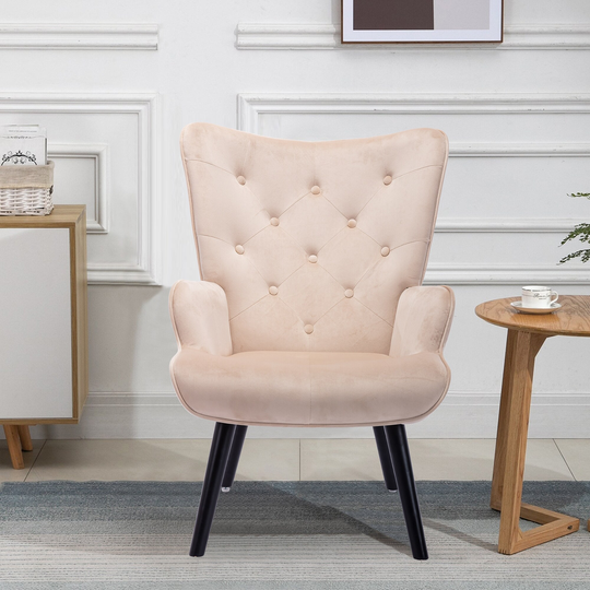 Modern Velvet Accent Chair, Comfy Lounge Chair Upholstered Side Chair