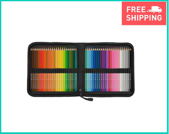 48Pc Watercolor Artist Grade Water Soluble Colored Pencil Set With Zippered Case