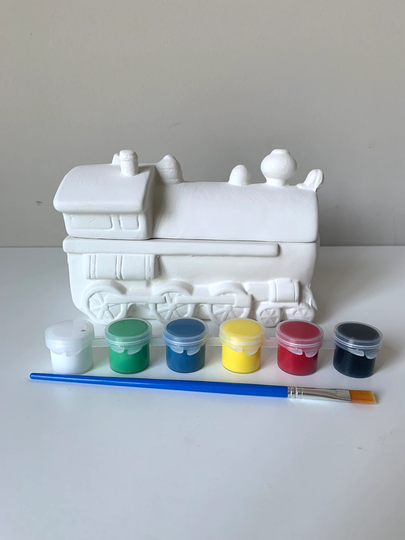 Train Box Painting Kit, At Home Pottery Boys Paint Kit, Birthday Party Ceramic Craft, Kids Art Kits, Craft Supplies