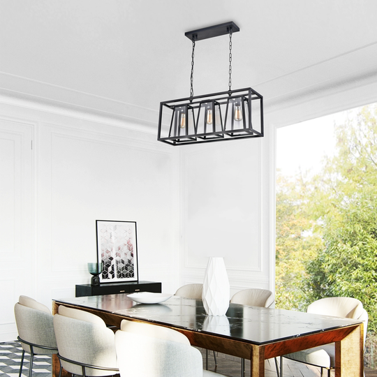 Corfu 3-Light Kitchen Island Linear Pendant