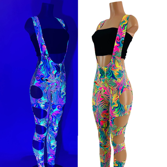 Neon Flux Suspender Leggings With Quad Cutouts On Legs - Top Sold Separately 157802