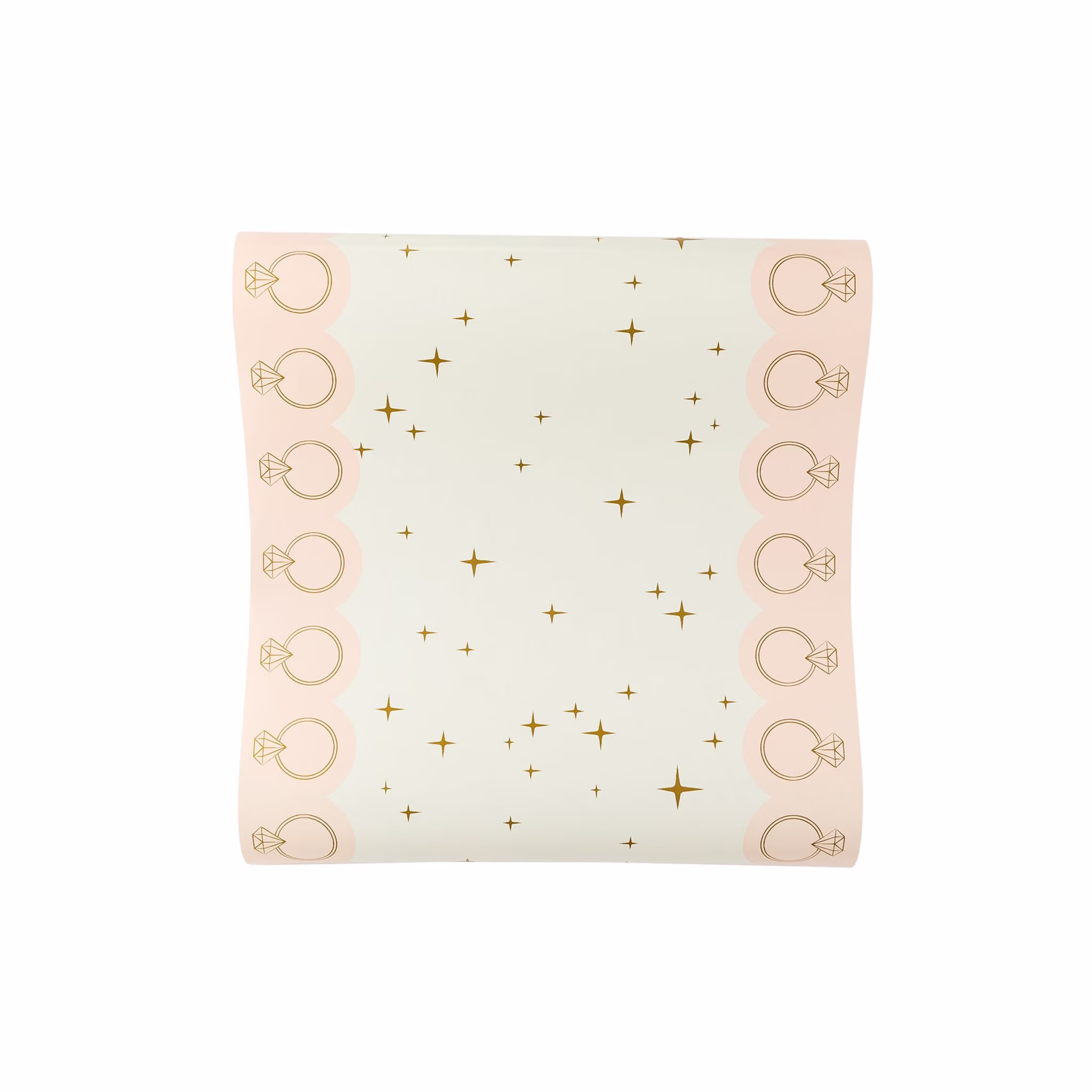 Engagement Ring Paper Table Runner, Pink Bridal Shower Cover, Party Decor, Last Fling Before The Bachelorette