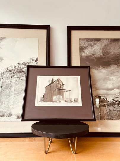 W. Buhler "House in New Bern, N.c."/Pencil Watercolor 80's Art Unique Framed Matte Free Shipping American Artists