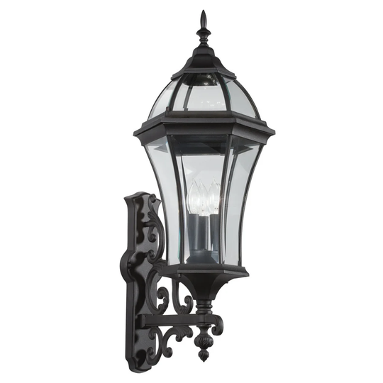 Kichler Lighting Townhouse Collection 3-light Black Outdoor Wall Lantern