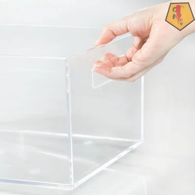 Plastic Storage Bin With Handles For Office, Desk, Book Shelf, Filing Cabinet - Organizer For Sticky Notes, Pens, Notepads, Pencils, Supplies - 12" Lo