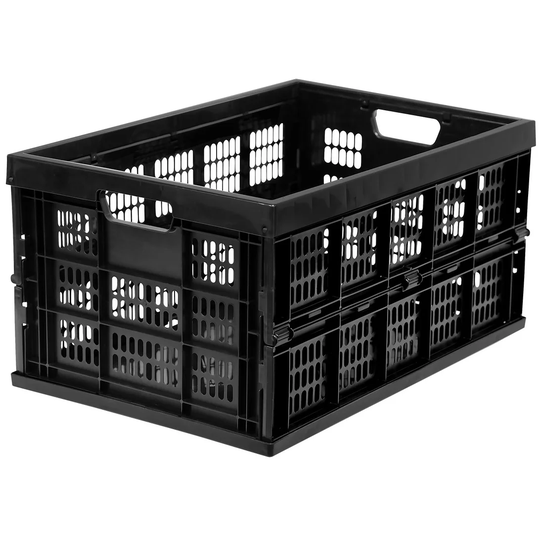 Work-It! Collapsible Milk Crates | 49 Liter Stackable Storage Bins | Set of 3