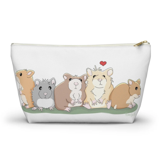 Hamster Zipper Pouch, Bag, Makeup Bag, Pencil Travel Organizer, Accessory Pouch | 2 Sizes