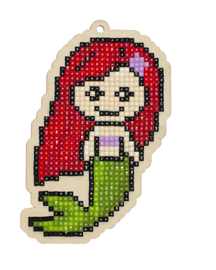 Mermaid Undina Diamond Painting Charm Kit By Wizardi. Beginner Marine Art Kit. Wwp259