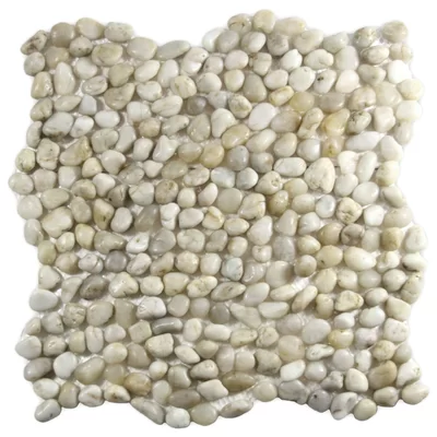 Aras Random Sized Natural Stone Mosaic Tile in Beige