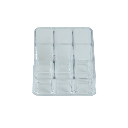 Simplify 9 Compartment Lipstick and Cosmetic Pencil Holder - Clear - 3.54" x 3.54" x 2.56"