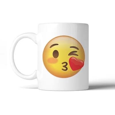 Therir Emoji-Wink Kiss Coffee Mug