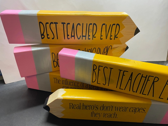 Wood Pencil Signs| Teacher Appreciation, Gift, Kids Room Décor, Office Personalized Gift