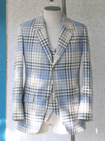 3Pc Plaid Summer Suits1909 Bespoke