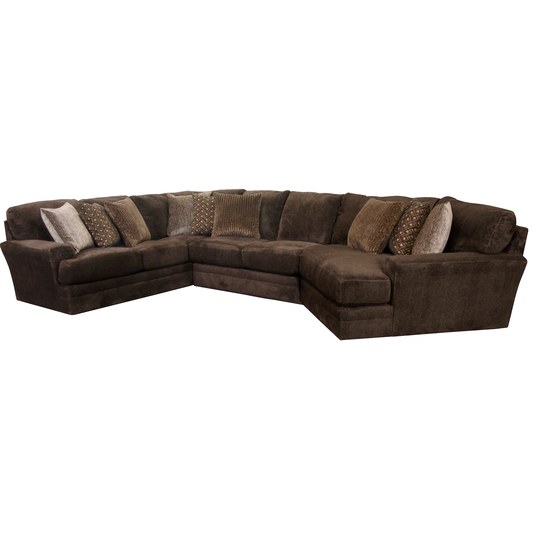 Darius Plush Upholstered Three Piece Sectional Sofa