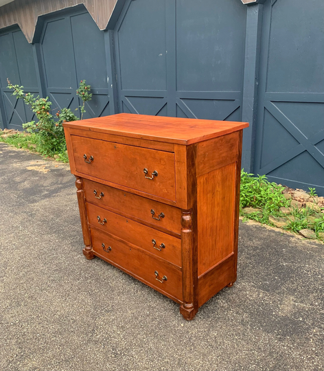 Antique Cherry Chest Of Drawers Tall Dresser Storage Cabinet Shaker