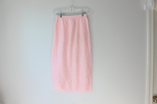 Vintage School Girl A Line Pink Knit Skirtsize Small. Retro. Pencil Skirt. Pastel. Mod. Classic. 1960S. 1970S. High Waisted Skirt