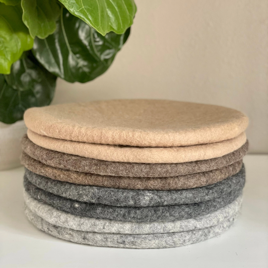 Handmade Wool Chair Pad/ Cushion/ Round Felt Seat Cat Cave Pet Cushion