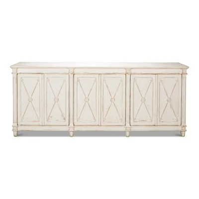 Marksman 97'' Wide Pine Solid Wood Sideboard