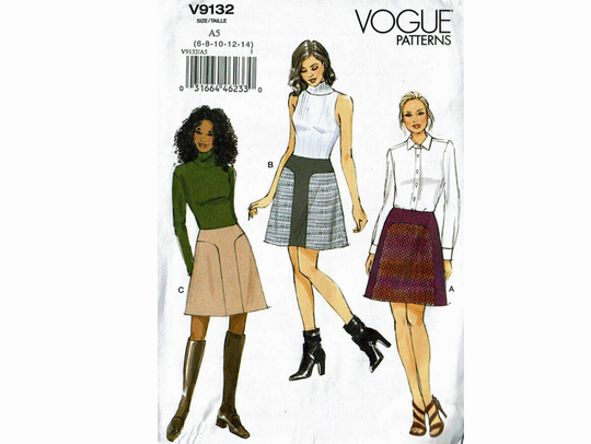 Vogue 9132 Skirt Uncut Oop Sewing Pattern Sizes 6 8 10 12 14 Or 16 18 20 22 Bust 30 1/2-44