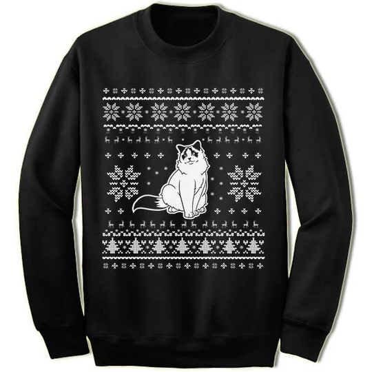 Ragdoll Cat Christmas Sweater Sweatshirt. Ugly Xmas Sweater. Owner Gift