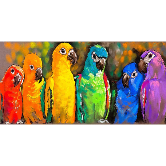 Pretty Parrots Indoor/Outdoor Art - Multi-color
