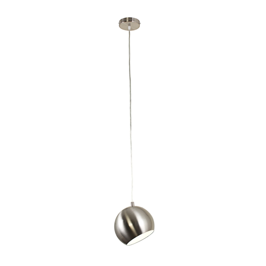 1-light Brushed Nickel Hanging Mini Pendant