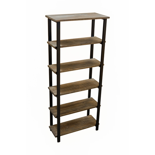 Carbon Loft Lawrence 5-shelf Metal and Solid Wood Bookcase
