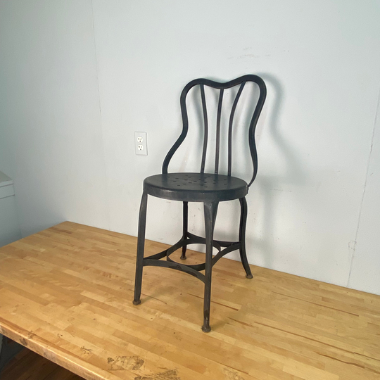 Vintage Industrial Black Toledo Uhl Parlor Chair