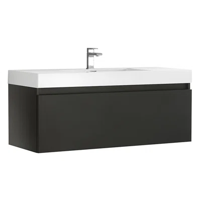Mezzo 47" Wall-Mounted Single Bathroom Vanity Set