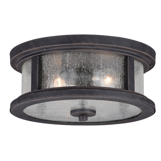 Vaxcel Lighting Cumberland 2 Light 13" Wide Outdoor Flush Mount Drum