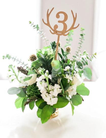 Wedding Rustic Antler Table Numbers - Boho Style Wooden Centerpieces Sticks Or Stands Decor Reception Sign | Las100