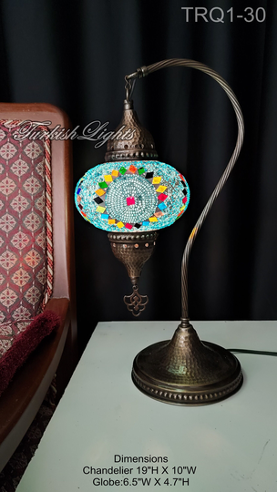 Turkish Table Lamp Morocco Turquoise Color 4 To Choose