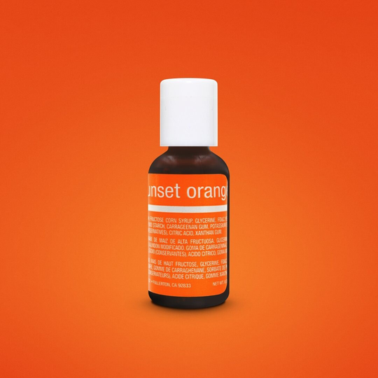 Fast Shipping Sunset Orange Chefmaster Gel Food Coloring 20Ml, Color
