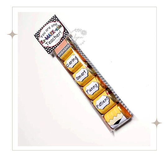 Teacher Pencil Favor. Thank You/Back To School