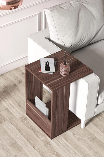 C Table Coffee Table End Sofa Side Modern Design Bed White Walnut