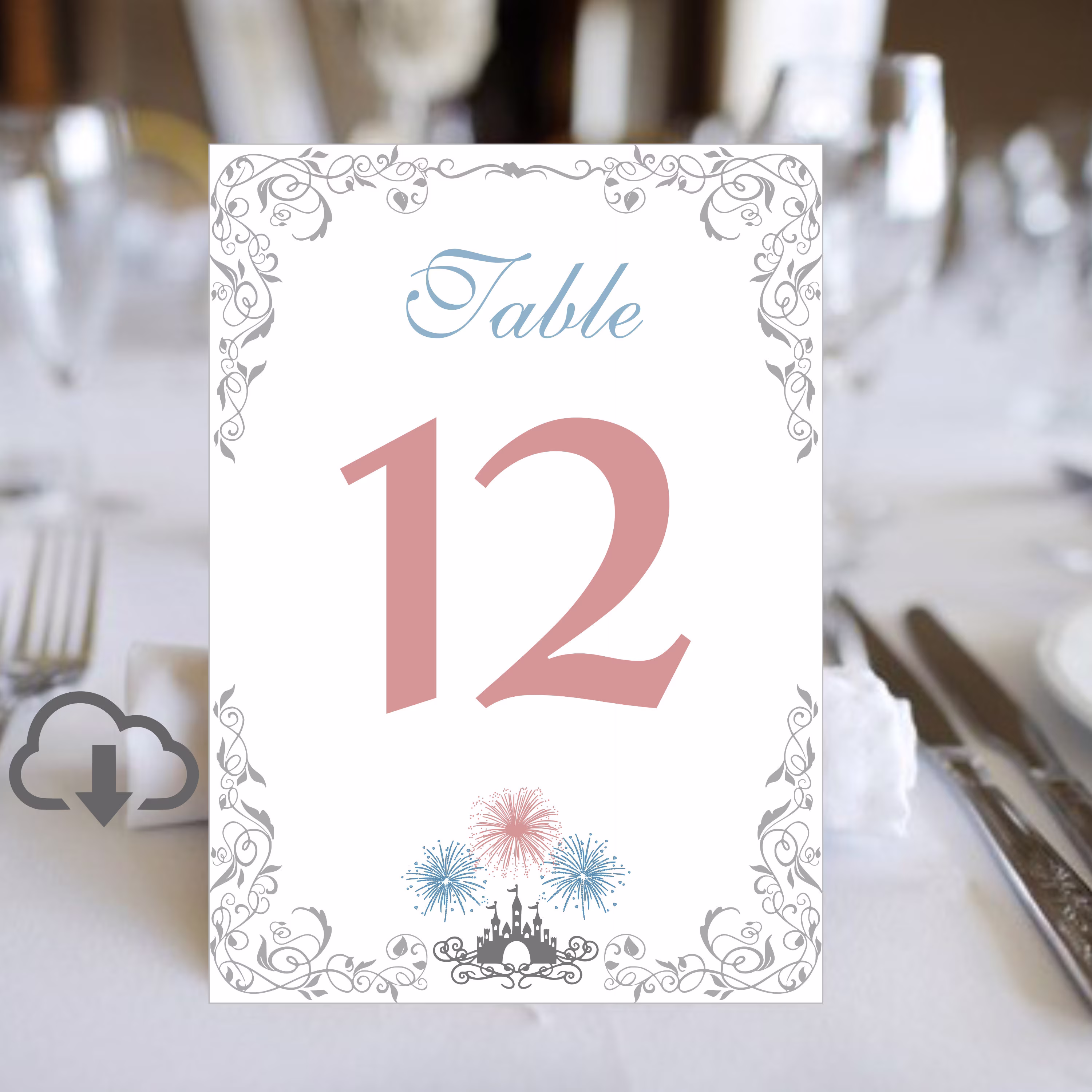 story Book Castle Table Numbers