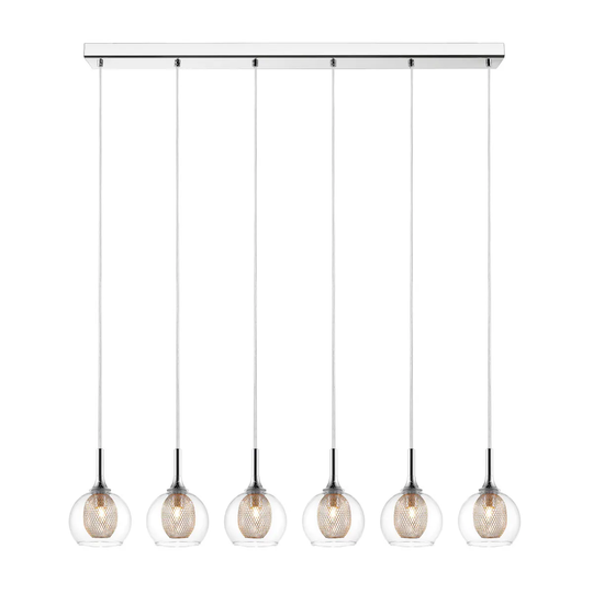 Avery Home Lighting Auge 6-light Chrome Pendant