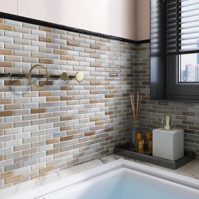 Namboodri Glass Brick Joint Mosaic Wall Tile